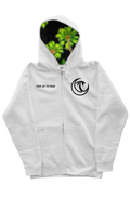 NIGHT PALMS WHITE ZIP HOODIE