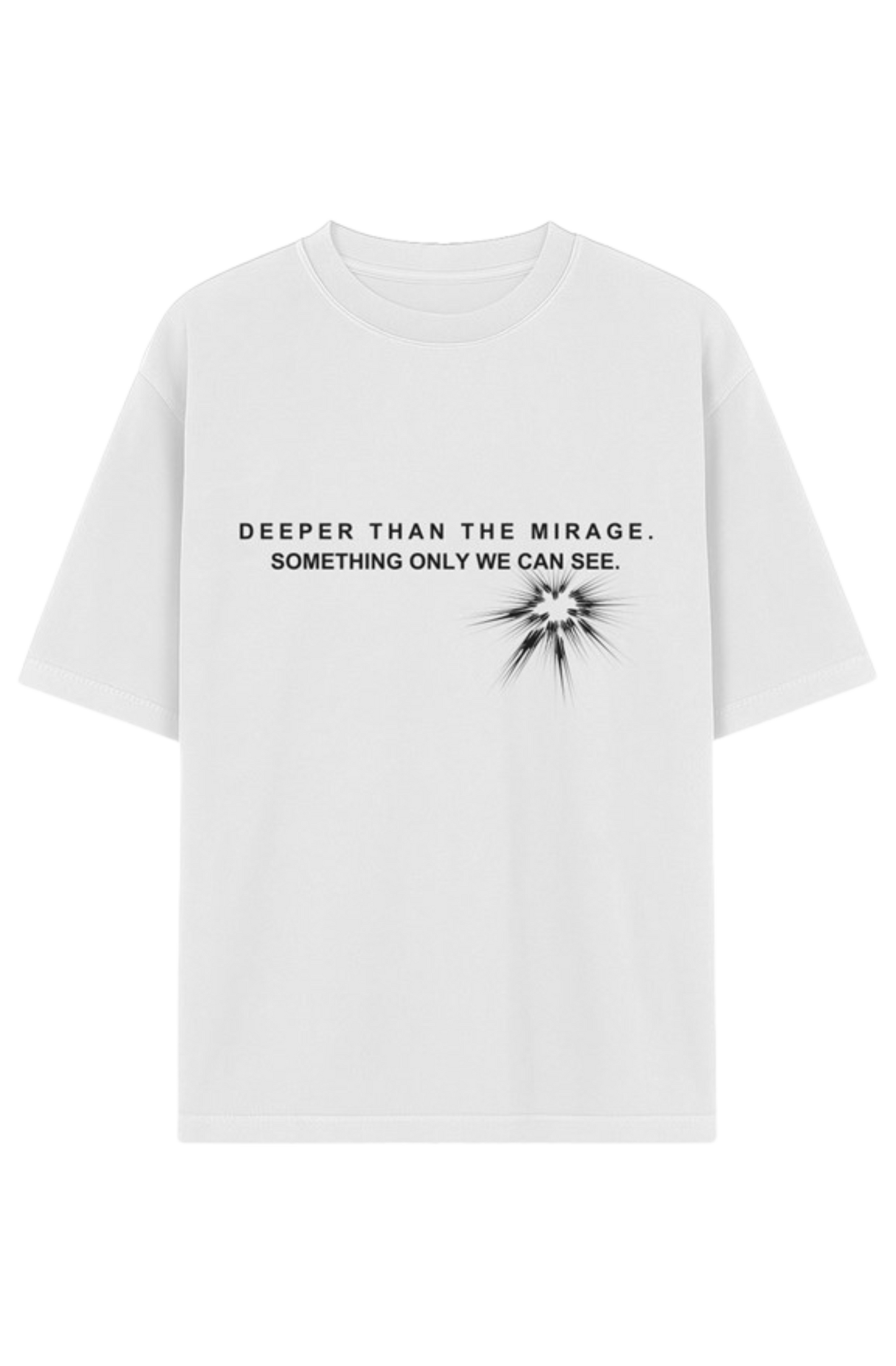 MIRAGE GLOW WHITE GARMENT DYED PREMIUM T-SHIRT