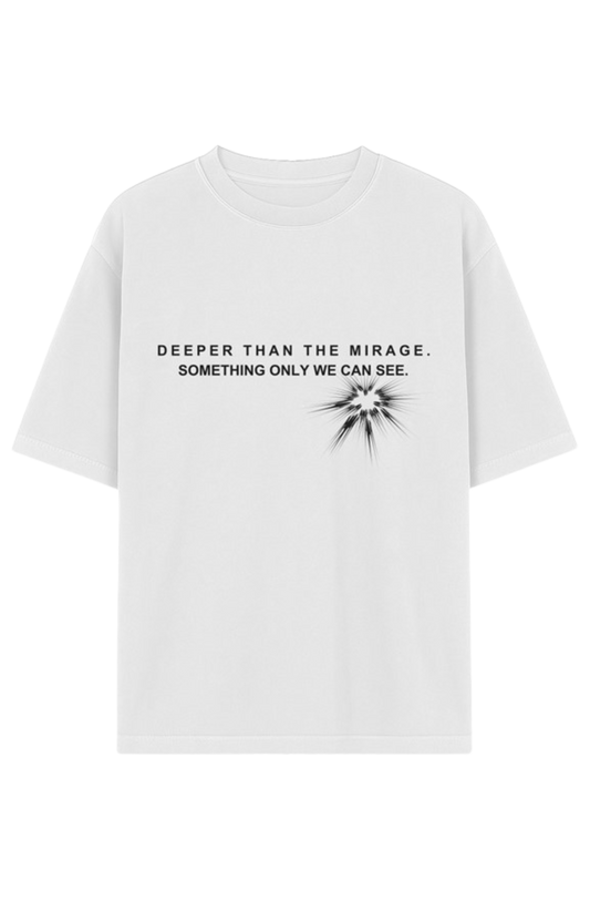 MIRAGE GLOW WHITE GARMENT DYED PREMIUM T-SHIRT