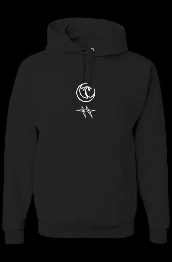 CRESCENT END lightweight hoodie in light blue