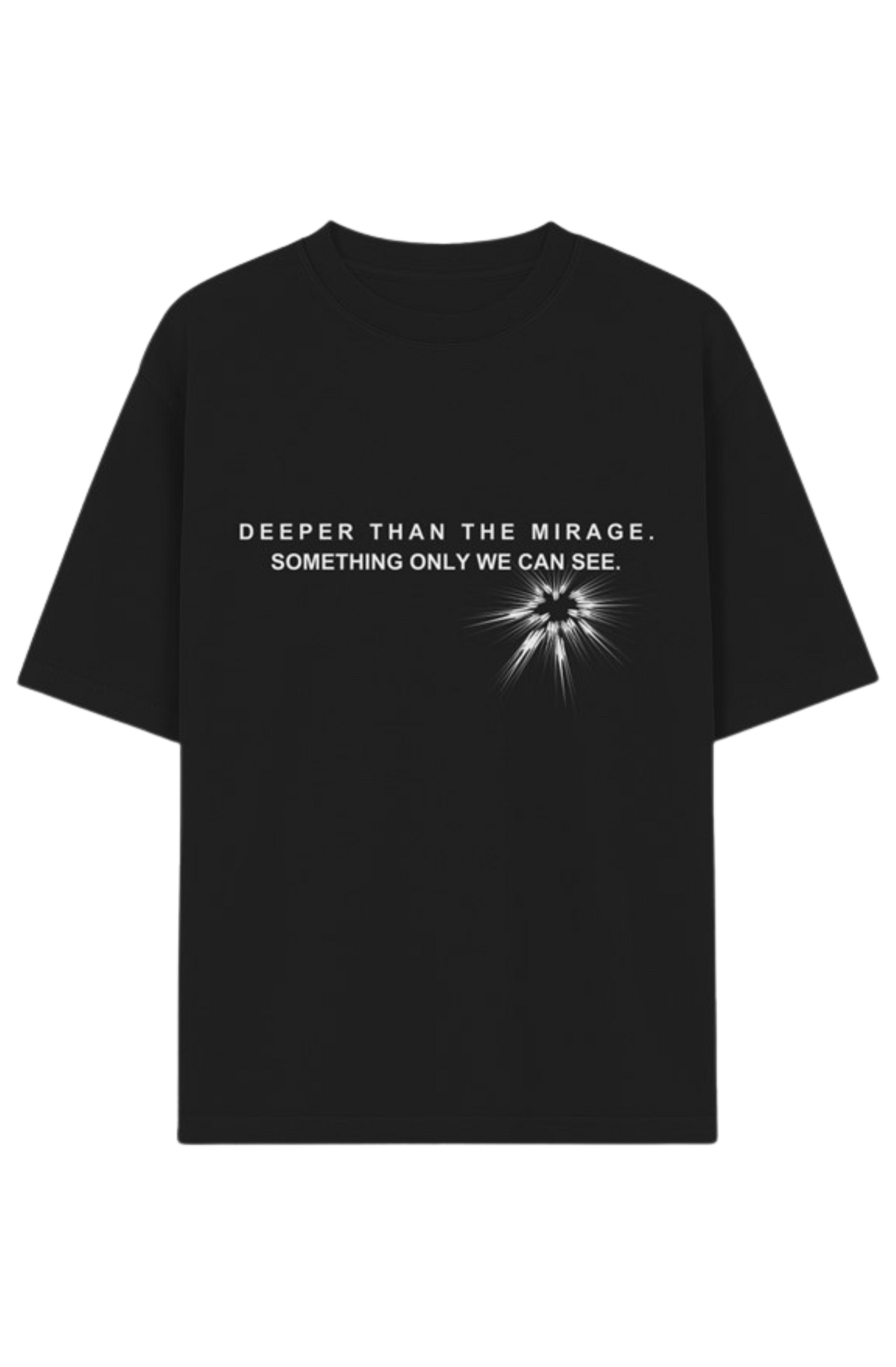 MIRAGE GLOW BLACK GARMENT DYED T-SHIRT