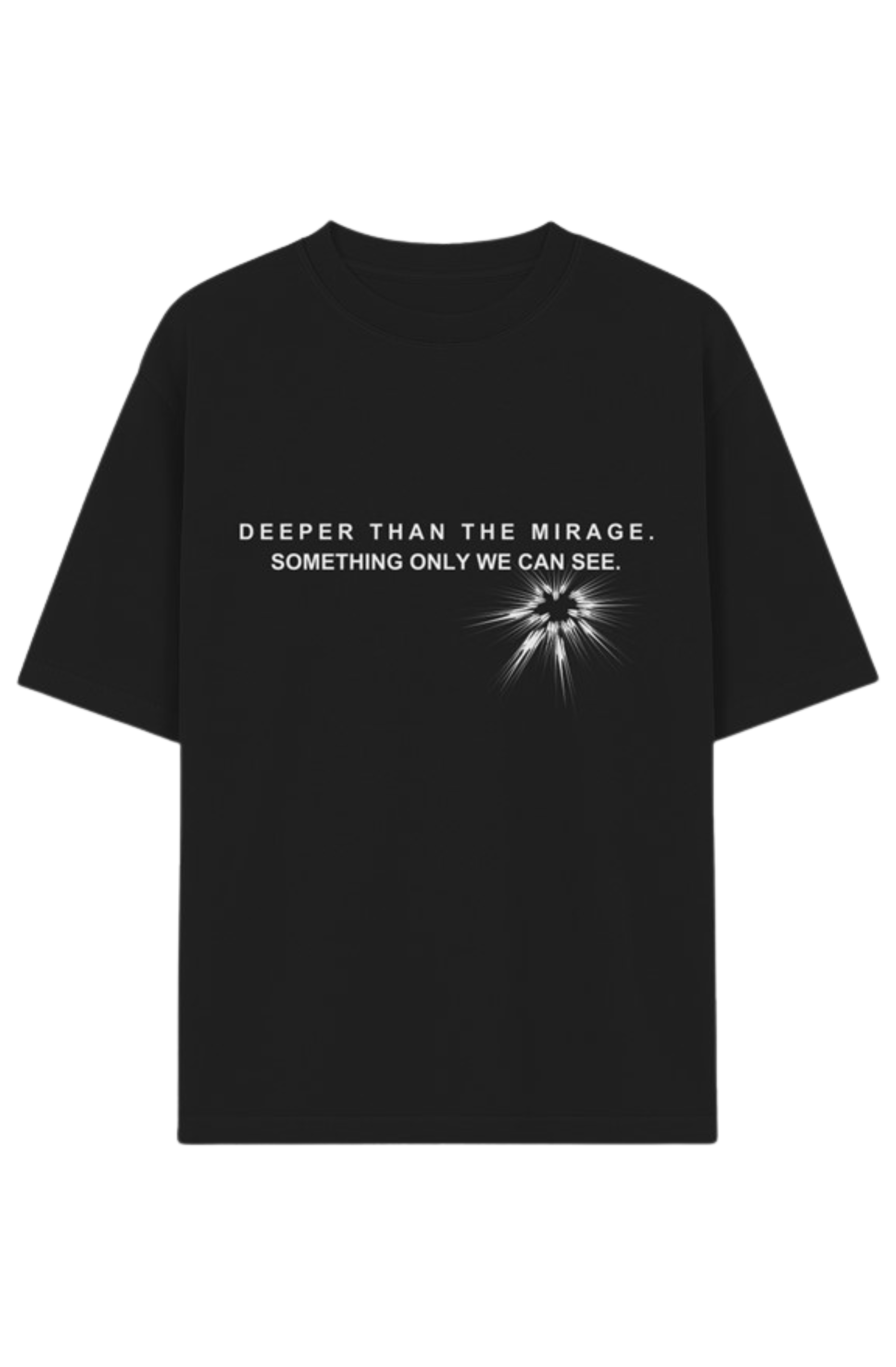 MIRAGE GLOW BLACK GARMENT DYED T-SHIRT