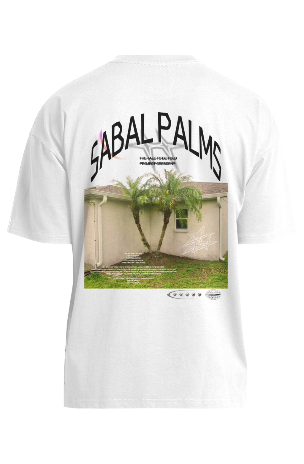 PAST PRESENT Oversized Tee in White