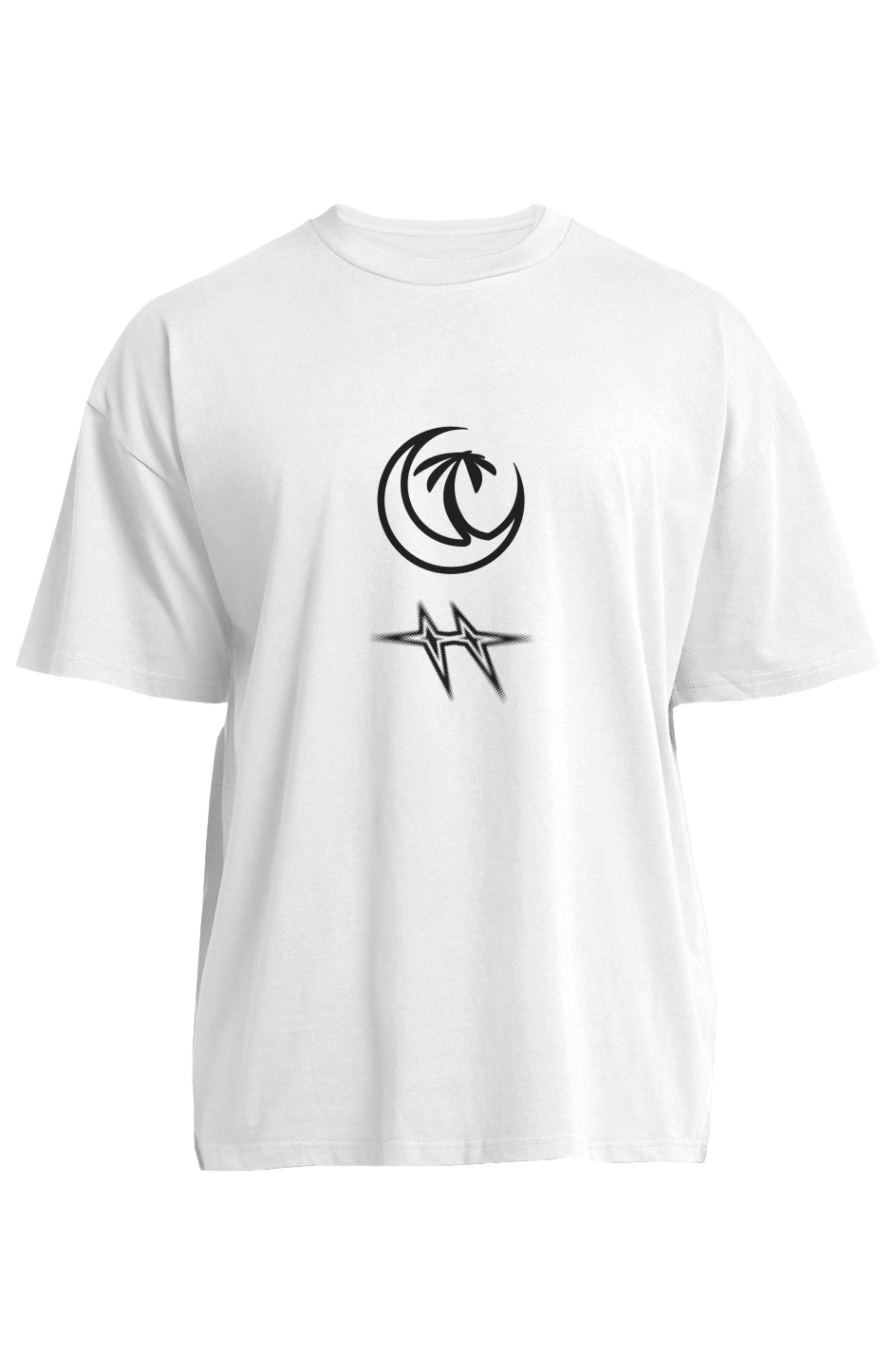 PAST PRESENT Oversized Tee in White